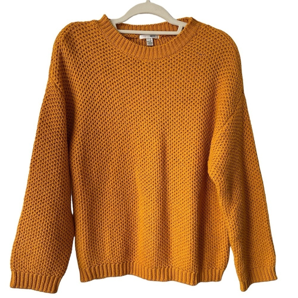 AMUSE SOCIETY Orange Knitted Medium Sweater
